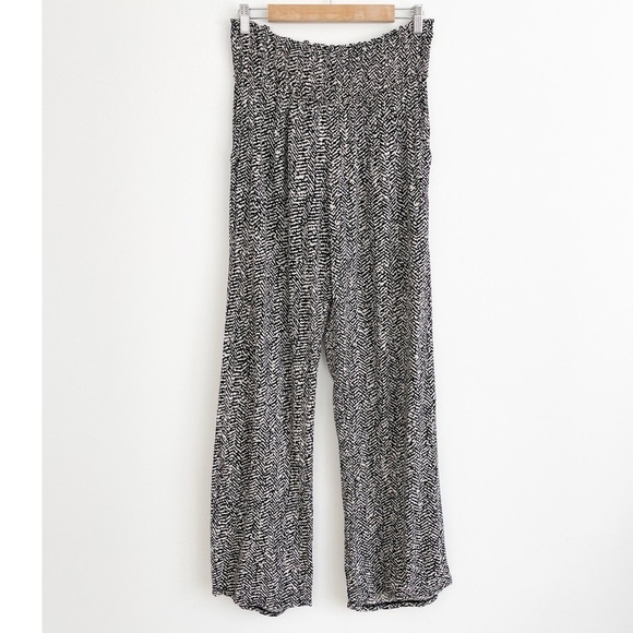 Three Dots Boho Printed Pull-On Wide Leg Pants Size Small - Picture 1 of 14